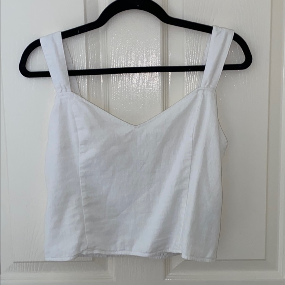 White Abercrombie Tank